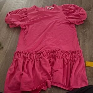 English Factory Pink Ruffle Dress